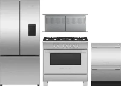 4 Piece Package Includes Refrigerator, Range, Hood And Dishwasher